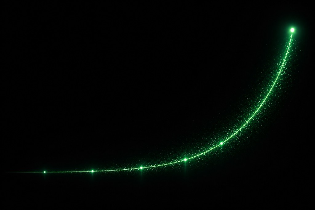 Exponential growth curve